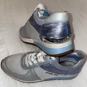 Blue Michael Kors Tennis Shoes